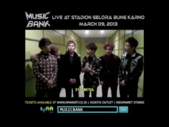 [CLIP] 20.01.2013 BEAST's Greeting for KBS Music Bank in Jakarta