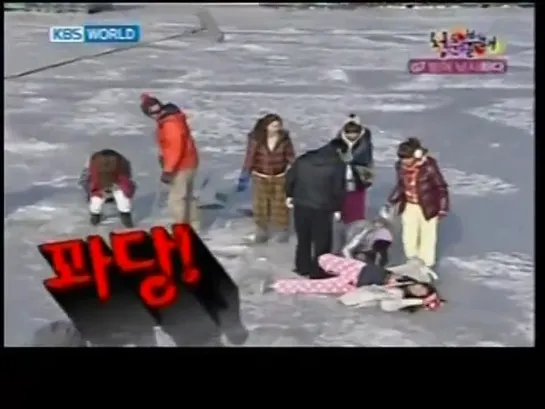 Hara and Yuri take a fall!