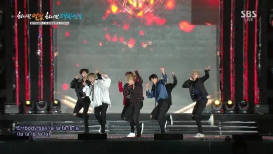 `PERF` 171101 Bangtan - DNA + Fire @ 2018 Pyeongchang Winter Olympics D-100 Kpop Concert.