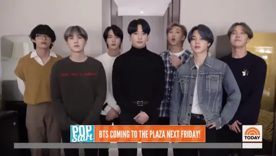 Don’t miss @BTS_twt on the TODAY plaza! They’re stopping by for a special interview when t