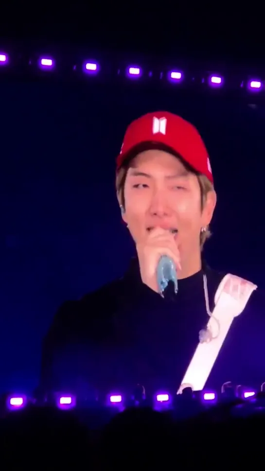 When RM Got Emotional at the Final "Love Yourself" Tour Date