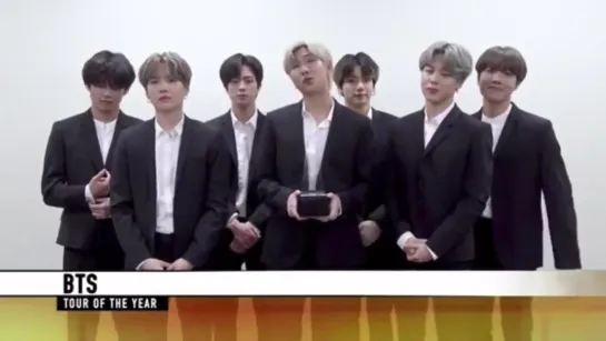 191125 BTS wins Tour Of The Year at AMAs