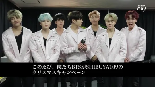 `VIDEO MESSAGE` BTS greeting message for BTS × 109 POP UP STORE.