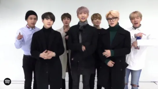 `VIDEO MESSAGE` "WINGS: You Never Walk Alone" Album Release Greetings to spotify listeners.