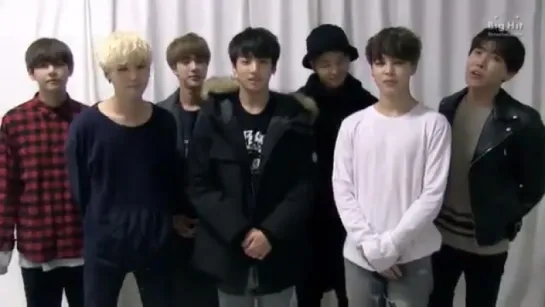 `VIDEO MESSAGE` BTS Message for 2015 BTS Live 화양연화 on stage