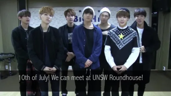 `VIDEO MESSAGE` BTS for TRB in Sydney.