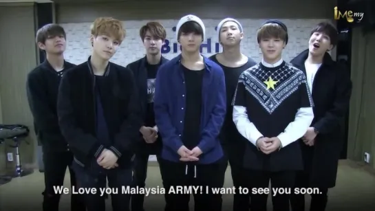 `VIDEO MESSAGE`2015 BTS LIVE TRILOGY IN MALAYSIA