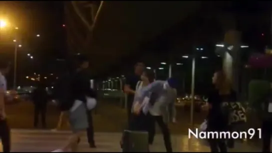 `FANCAM` 150808 | Bangtan @ Suvarnabhumi Airport, вылет в Корею