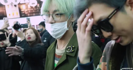 190209 방탄소년단(BTS) 뷔, 한국 최초! 그래미어워즈가는 민트 만찢남 태태!(인천공항 출국)