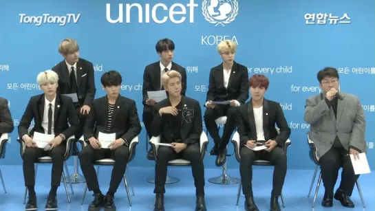 `PRESS` 171101 UNICEF x BTS press conference for UNICEF global campaign project.