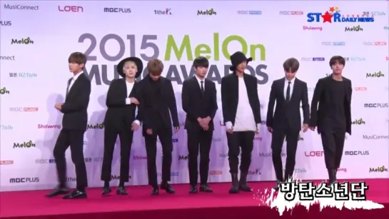 `NEWS VIDEO` 151107 | Bangtan @ MelOn Music Awards Red Carpet