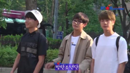 `NEWS` 150529 | Bangtan @ По дороге на Music Bank