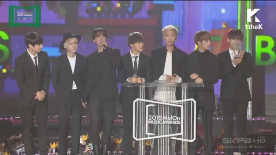 `AWARDS` 151107 | Bangtan - Best Dance Male Artists @ 2015 MelOn Music Awards