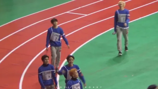 `FANCAM` 160118 | Bangtan - 400 m @ 2016 MBC Idol Star Athletics Championships