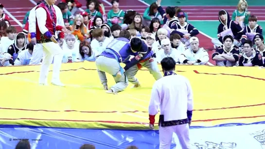 `FANCAM` 160118 | Bangtan - Реслинг. Раунд 2 @ 2016 MBC Idol Star Athletics Championships