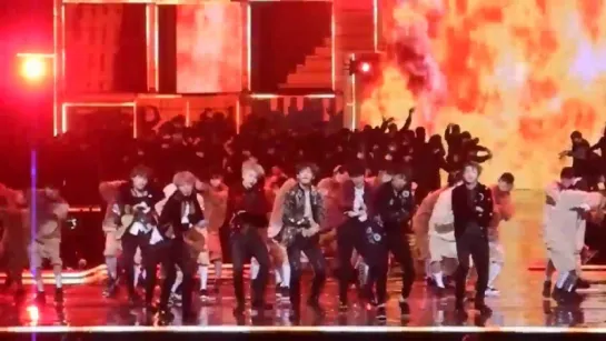 `FANCAM` 161202 Bangtan - Fire @ 2016 Mnet Asian Music Awards.