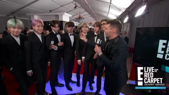 BTS Is  So Thankful  for Their  Terrific  Fans at 2019 Grammys   E! Red Carpet  Award Shows