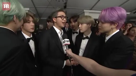 BTS members stayed up all night ahead of Grammy Awards