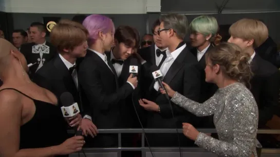 BTS Red Carpet Interview   2019 GRAMMYs