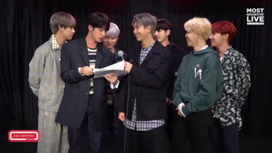 `VIDEO` BTS Get Ready For Their Bonus Most Requested Live Bonus Ask Anything Chat.