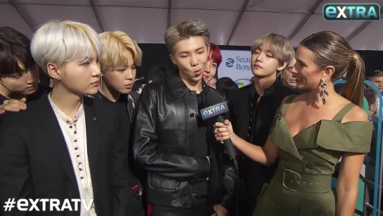 `INTERVIEW` BTS Hits the Red Carpet at the AMAs.