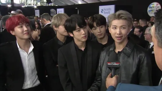 `INTERVIEW` K-Pop band BTS says being at the AMAs feels like a dream.