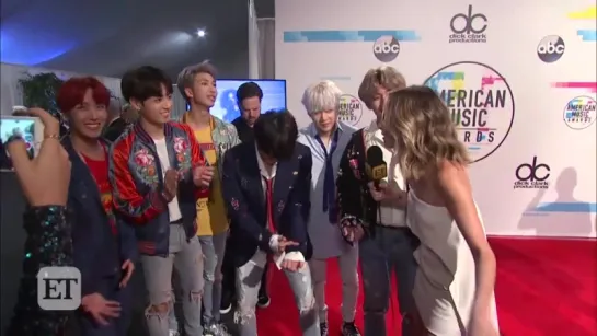 `INTERVIEW` BTS Dish on Their History-Making American Music Awards Performance. It Was a Dream.