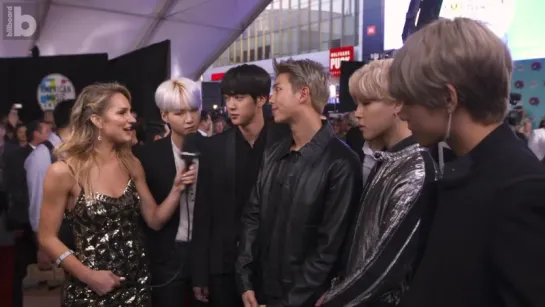 `INTERVIEW` BTS Sings Camila Cabellos Havana  Shows Off Some Red Carpet Dance Moves!  AMAs 2017.