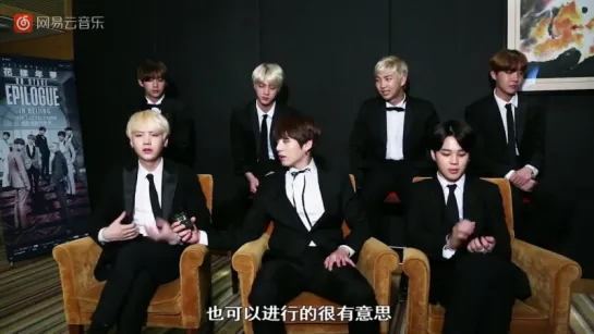 `INTERVIEW` BTS Interview with NetEase during #EPILOGUEinBeijing