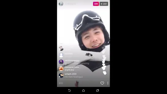 30.01.17 Instagram LIVE skullhong12 (Hongki) - ski