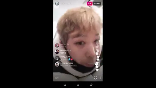 30.01.17 Instagram LIVE skullhong12 (Hongki) - eating