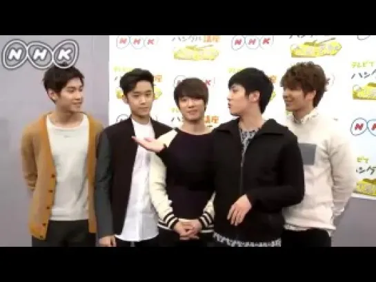 140217 FTISLAND Message - One Point Hangul Lesson Press Conference [NHK]