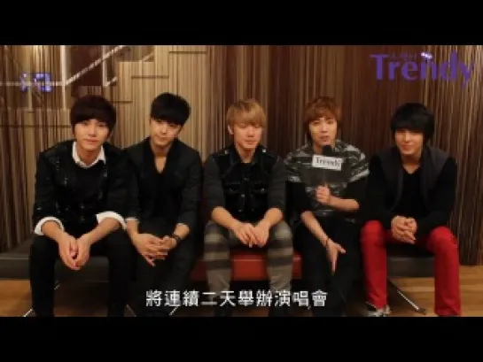 031212 FTISLAND Greeting to Fans on Trendy