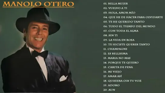 Manolo Otero Sus Mejores Canciones   Top 20 Grandes Exitos    Super Romatica