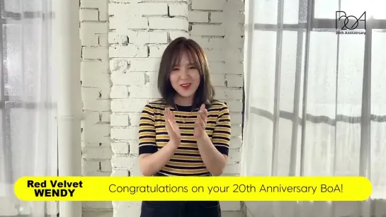 Youre still my No.1 - - Congratulations on your 20th Anniversary BoA! - - from. RedVelvet (2)