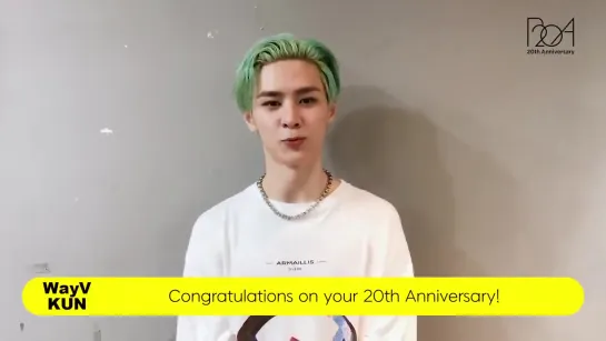 Youre still my No.1 - - Congratulations on your 20th Anniversary BoA! - - from. WayV KUN