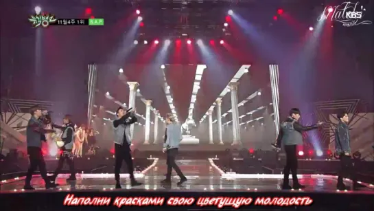 [RUS SUB] 151127 B.A.P - Young, Wild Free 1st win + Сообщение  @Music Bank