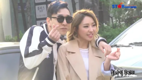 [PAPARAZZI] 170428 Minzy & Flowsik по пути на KBS Music Bank