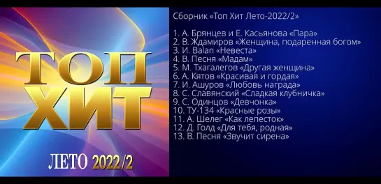 Топ Хит Лето - 2 - 2022