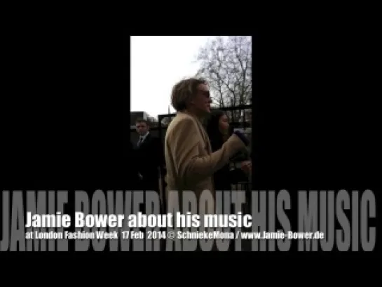 Jamie Campbell Bower talking about his music at Burberry Fashion Show 17 February 2014 in London