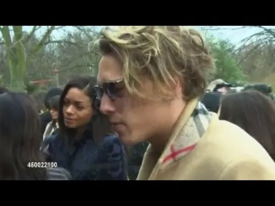 Jamie Campbell Bower - Burberry AW14 LFW