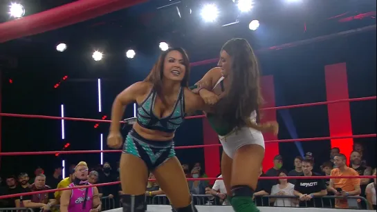 The Influence (Madison Rayne & Tenille Dashwood)(w/Kaleb with a K) vs Rachael Ellering & Jordynne Grace