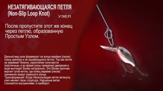 Узел НЕЗАТЯГИВАЮЩАЯСЯ ПЕТЛЯ Non Slip Loop Knot