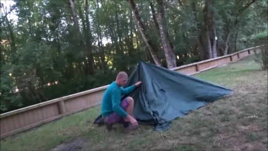 КАК ТЕНТ ПРЕВРАТИТЬ В ПАЛАТКУ И РЮКЗАК Backpacking hack׃ use a tarp as backpack AND as tent.