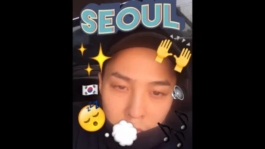 G-Dragon Instagram updates: Nagoya->Seoul 07.12.15