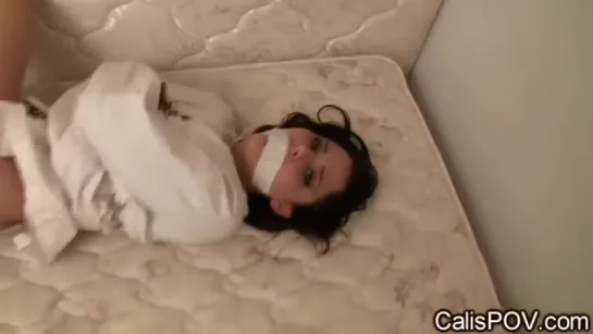 Cali Patient gets put into straitjacket and gagged