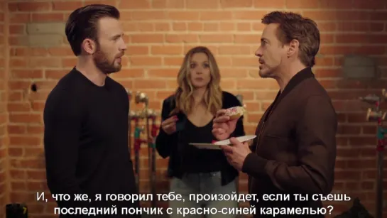 Chris Evans & Robert Downey Jr. Hilariously Face Off For The Last Donut