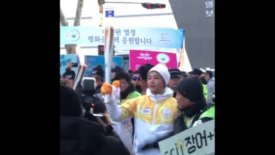 29.01.2018  Jang Keun Suk Pyeong Chang Olympics , Эстафета Факела.