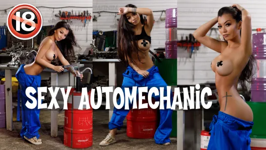 18+ BTS - Sexy Auto Mechanic Asian Girl PART I #semanin