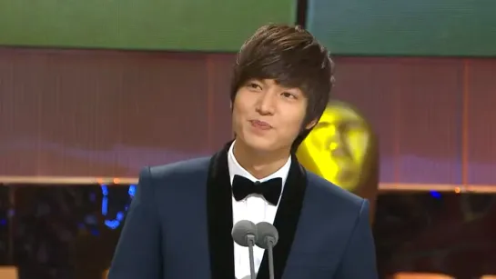 Речь победителя на церемонии MBC Drama Awards 2010